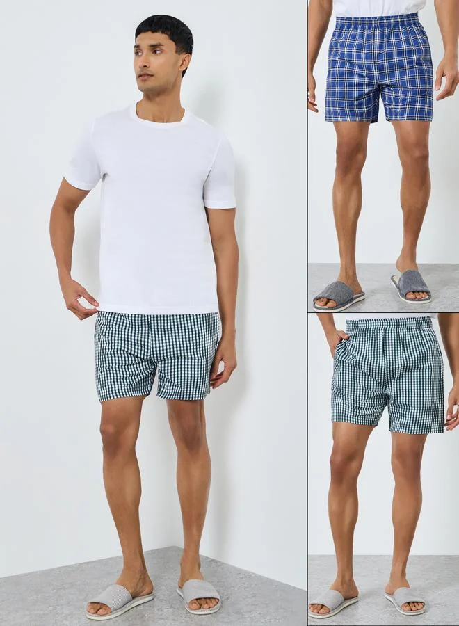 ستايلي مجموعة من 2 بوكسرات منسوجة